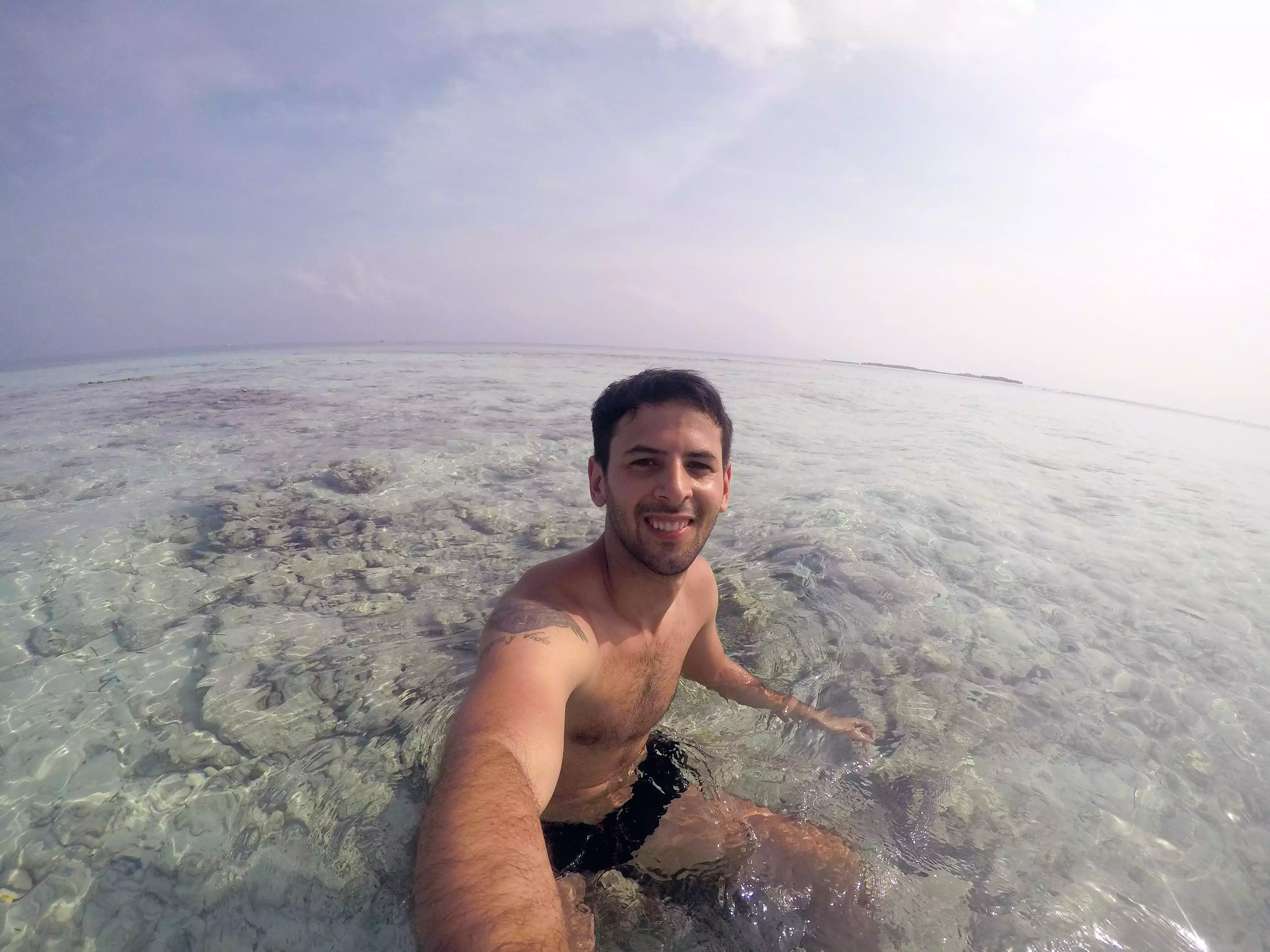 Bikini Beach, Maafushi, Maldivas.